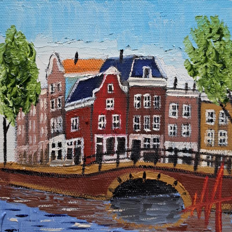 Peinture Reguliersgracht view par De Jong Marcel | Tableau Figuratif Urbain Huile
