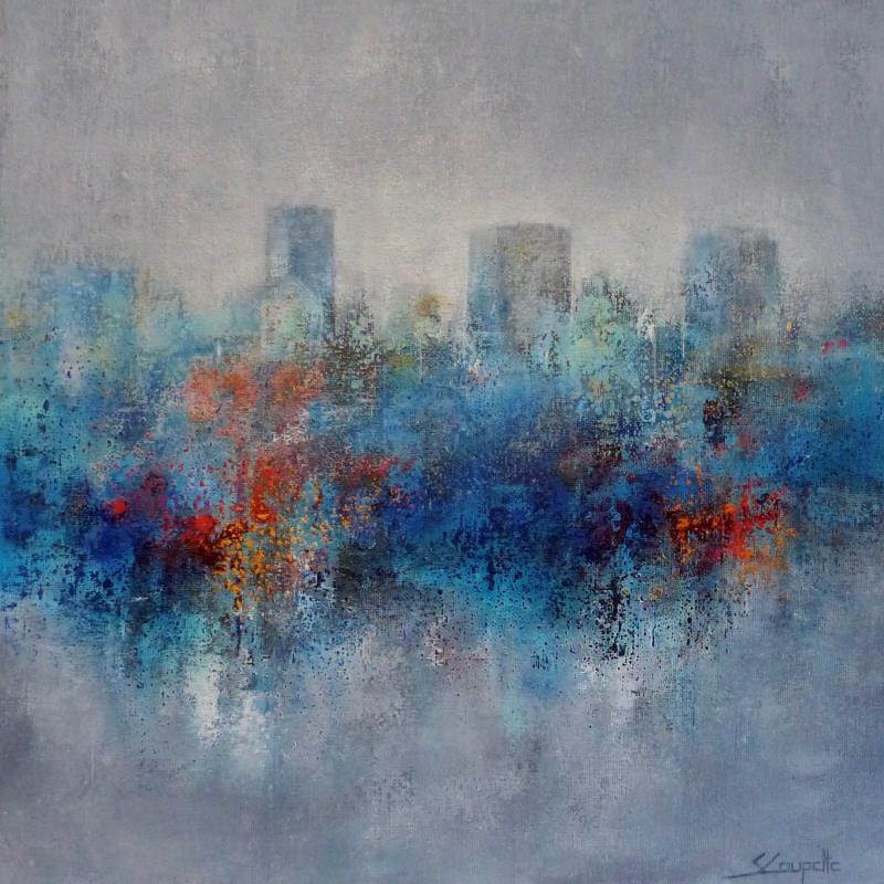 Peinture Between The Towers par Coupette Steffi | Tableau Figuratif Acrylique Urbain