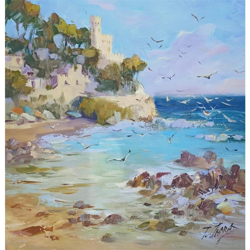 Painting tossa de mar by Jmara Tatiana | Painting Figurative Oil Landscapes