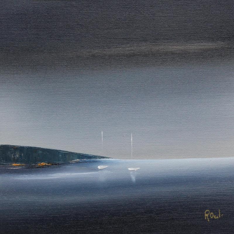 Painting Evasion 59 by Roussel Marie-Ange et Fanny | Painting Figurative Marine Minimalist Oil