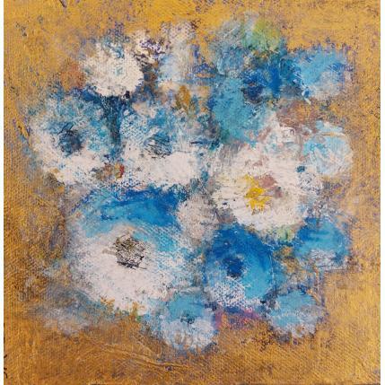 Painting je suis fleur bleue by Rocco Sophie | Painting Raw art Acrylic, Gluing, Sand