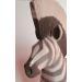 Sculpture Le zèbre by Roche Clarisse | Sculpture Figurative Animals Ceramics Raku