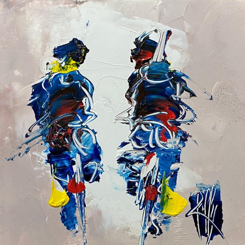 Painting Balade en deux by Raffin Christian | Painting Figurative Oil Life style