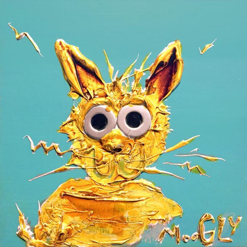Painting Luminus by Moogly | Painting Raw art Acrylic, Cardboard, Pigments, Resin Animals