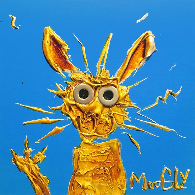 Painting Sociablus by Moogly | Painting Raw art Acrylic, Cardboard, Pigments, Resin Animals