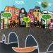 Painting Spring Atmosphere 2 by Lovisa | Painting Pop-art Urban Metal Acrylic Gluing Posca Upcycling Paper