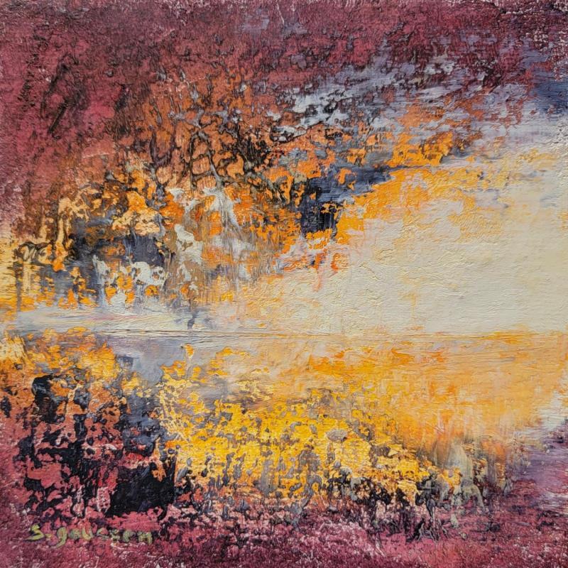 Painting Récif by Gaussen Sylvie | Painting Abstract Landscapes Oil