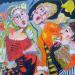 Gemälde Les 3 sœurs réunies  von Garilli Nicole | Gemälde Figurativ Alltagsszenen Acryl