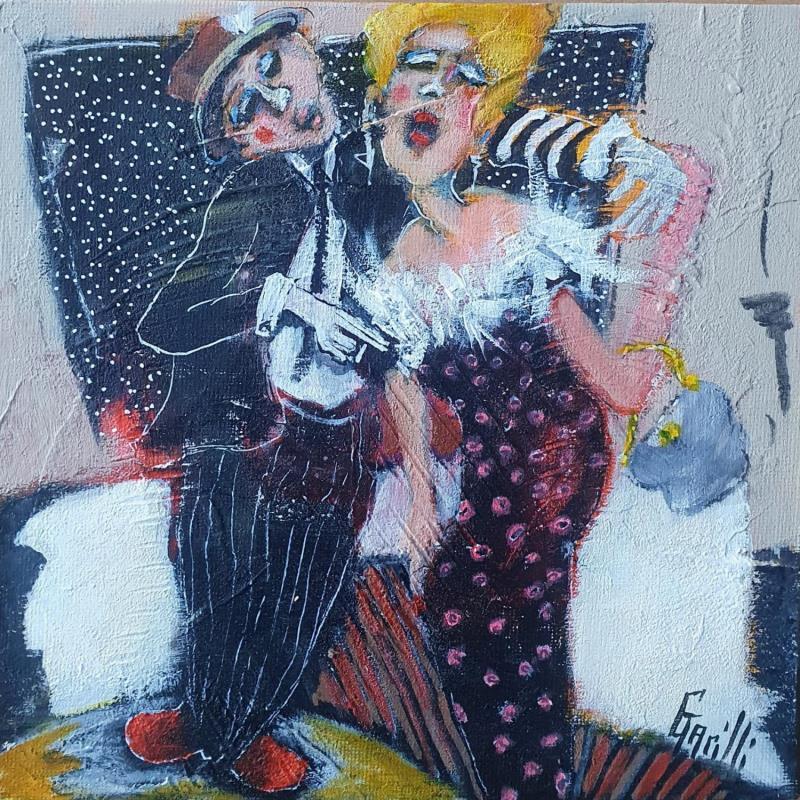Painting Rendez-vous amoureux by Garilli Nicole | Painting Figurative Acrylic Life style, Pop icons