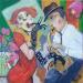 Painting La groupie du saxophoniste by Garilli Nicole | Painting Figurative Life style Acrylic
