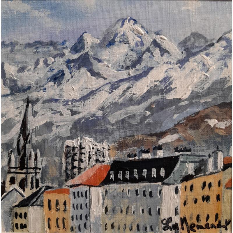 Painting Massif de Belledonne by Lallemand Yves | Painting Figurative Urban Acrylic