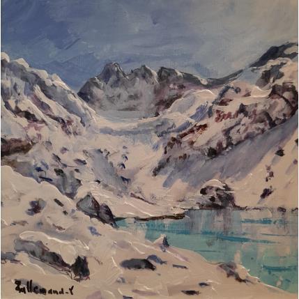 Painting Lac Blanc by Lallemand Yves | Painting Figurative Acrylic Pop icons, Urban