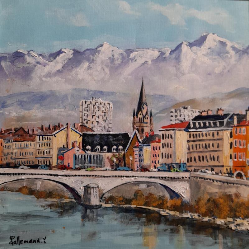 Gemälde Grenoble von Lallemand Yves | Gemälde Figurativ Urban Acryl