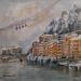 Gemälde Grenoble en hiver von Lallemand Yves | Gemälde Figurativ Urban Acryl