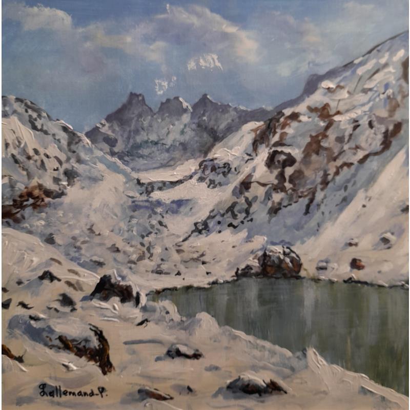Painting Lac blanc by Lallemand Yves | Painting Figurative Urban Acrylic