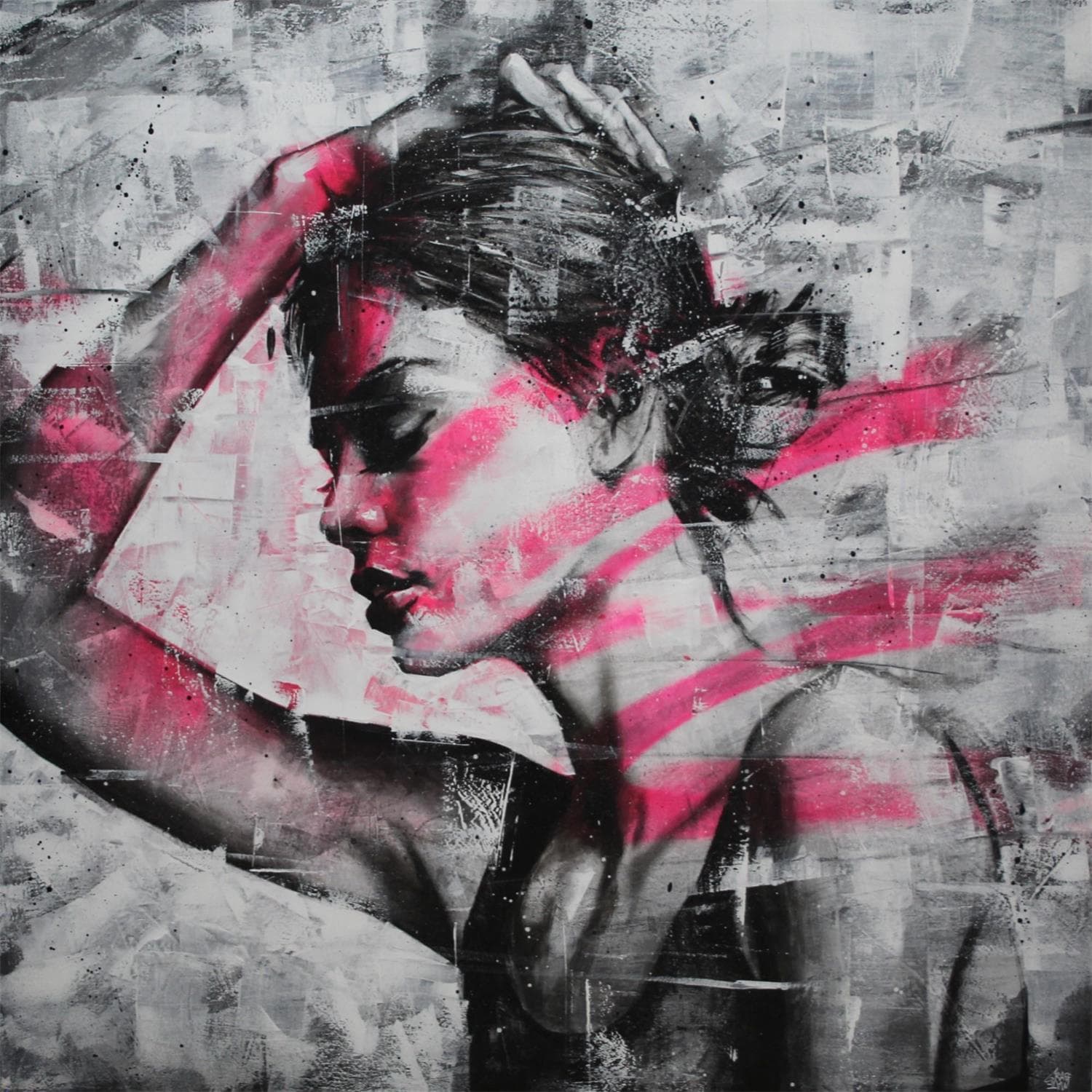 ▷ Peinture Pink Storm par Graffmatt