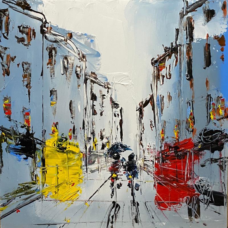 Painting Sous ton Parapluie by Raffin Christian | Painting Figurative Urban Oil