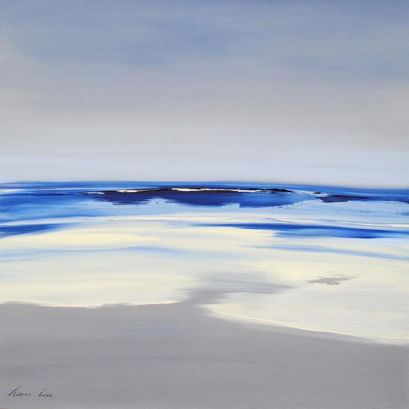 Painting Belle marée    10034-1248-20231227-3 by Guy Viviane  | Painting Abstract Marine Oil