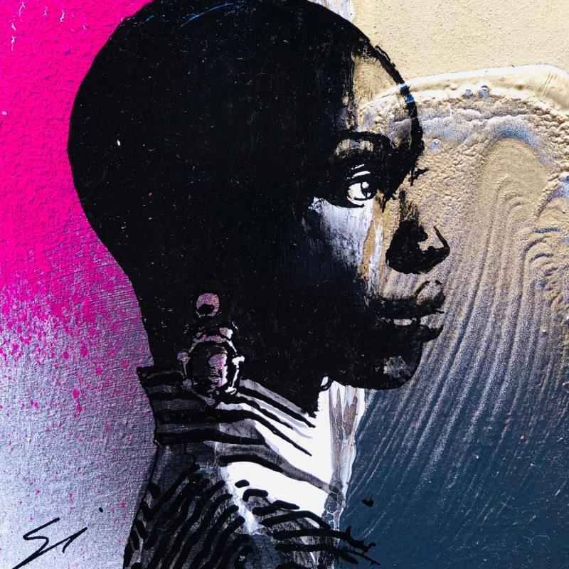 Painting BLACK BEAUTY by Mestres Sergi | Painting Pop-art Acrylic, Graffiti Pop icons