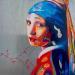 Gemälde Elle est pop La Jeune Fille von Medeya Lemdiya | Gemälde Pop-Art Pop-Ikonen Metall Acryl