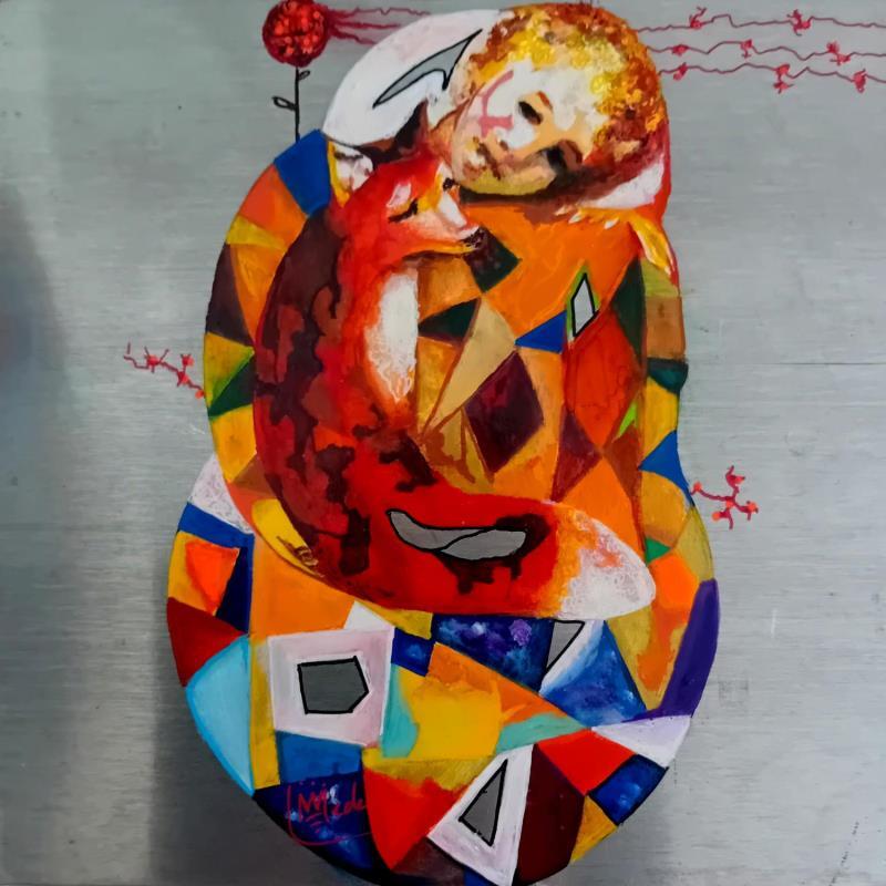 Painting Le Petit Prince et le renard by Medeya Lemdiya | Painting Pop-art Pop icons Metal Acrylic