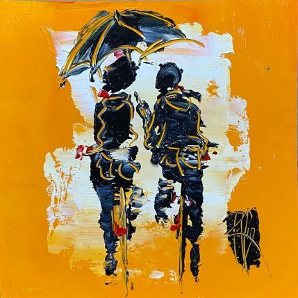 Painting Petite pluie by Raffin Christian | Painting Figurative Oil Life style, Pop icons