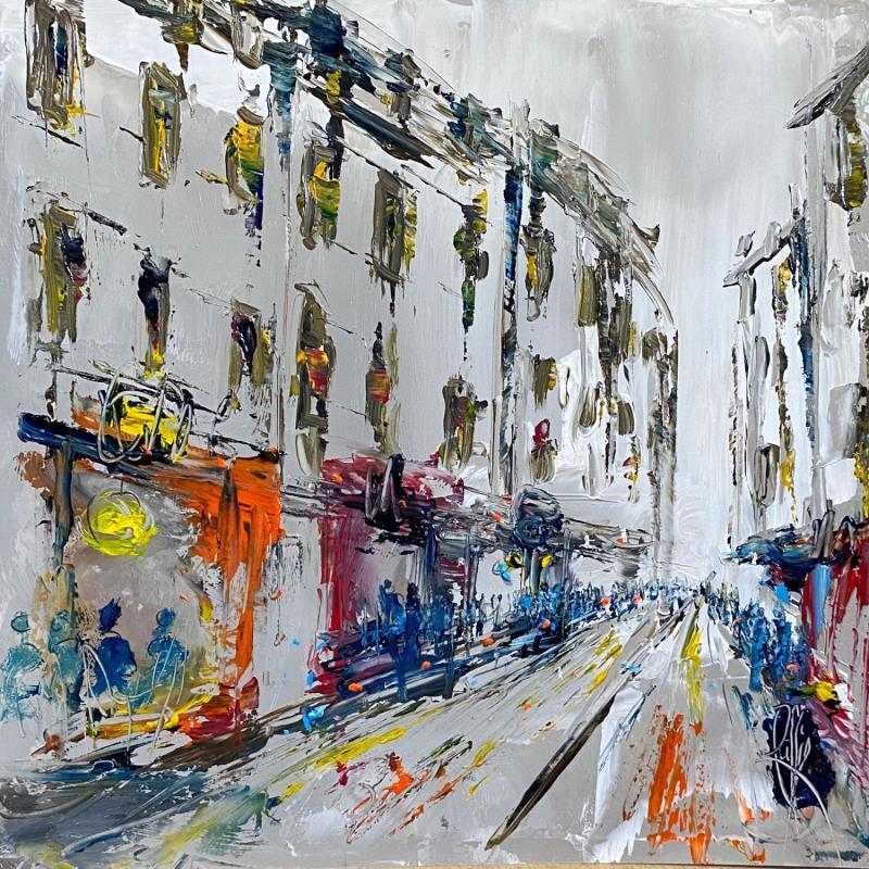 Painting Il était 17h by Raffin Christian | Painting Figurative Urban Oil