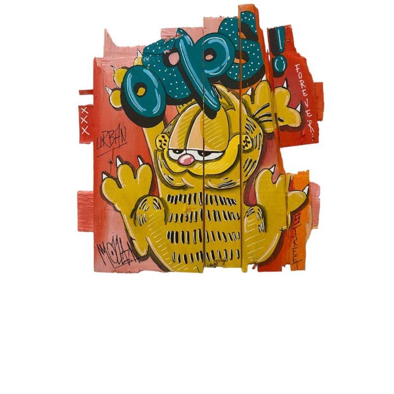Painting  Oops by Molla Nathalie  | Painting Pop-art Pop icons Wood Acrylic Posca