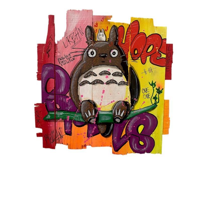 Peinture  Hope  par Molla Nathalie  | Tableau Pop-art Icones Pop Bois Acrylique Posca