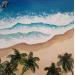 Peinture Bora Bora par Geiry | Tableau Matiérisme Paysages Acrylique Résine Pigments Poudre de marbre