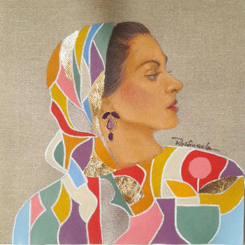 Gemälde Siham von Rosângela | Gemälde Figurativ Porträt Acryl