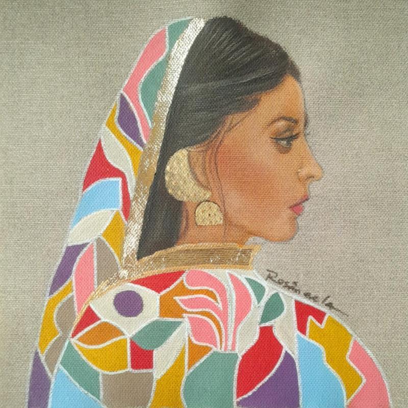 Peinture Samira par Rosângela | Tableau Figuratif Acrylique Portraits