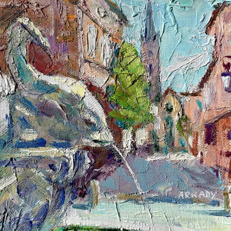 Painting Fontaine des Quatre-Dauphin by Arkady | Painting Figurative Oil