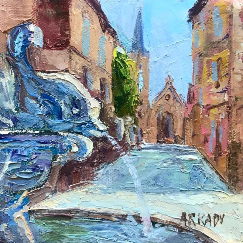 Painting Fontaine des Quatre-Dauphins by Arkady | Painting Figurative Oil