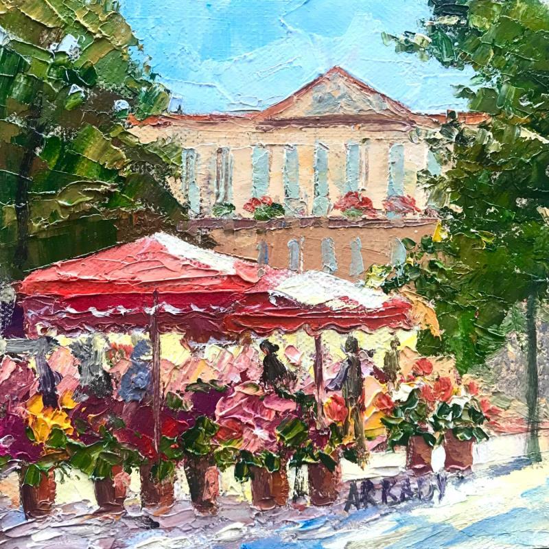 Painting Marché aux fleurs, place de la mairie by Arkady | Painting Figurative Oil