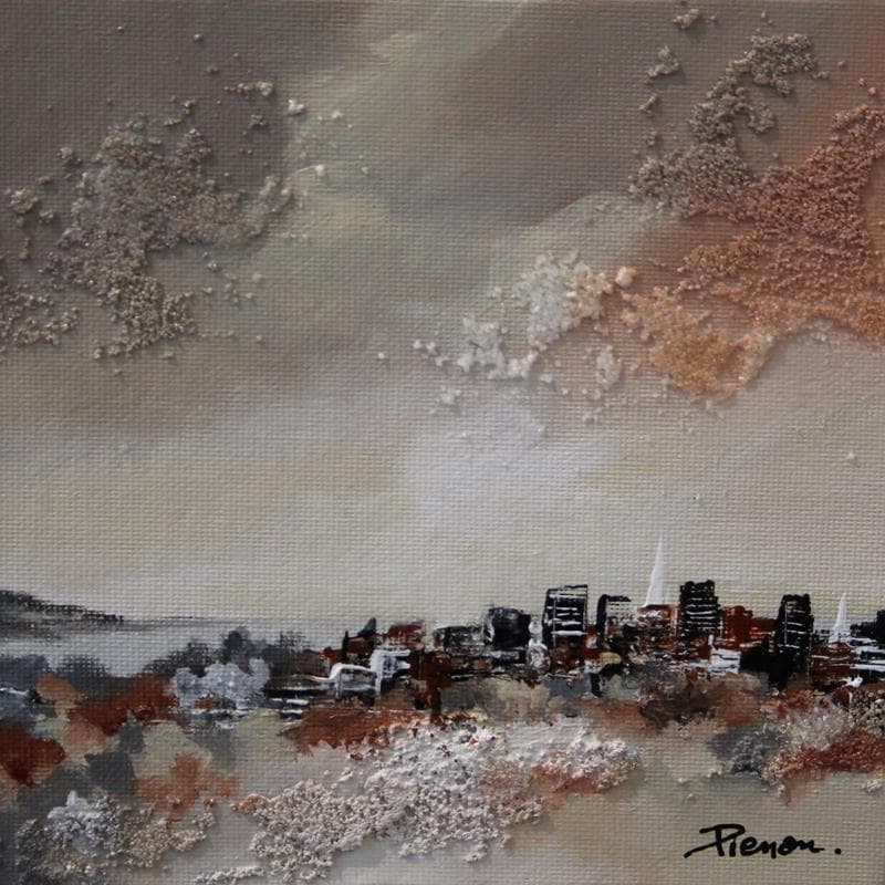 Painting City 1 by Pienon Cyril | Painting Figurative Acrylic Landscapes