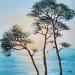 Peinture Entre les pins par Blandin Magali | Tableau Figuratif Paysages Huile