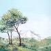 Gemälde Silhouette de Provence von Blandin Magali | Gemälde Figurativ Landschaften Öl