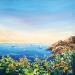 Painting Bleu Azur by Blandin Magali | Painting Figurative Landscapes Oil