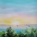 Gemälde L'énergie de l'horizon von Blandin Magali | Gemälde Figurativ Landschaften Öl