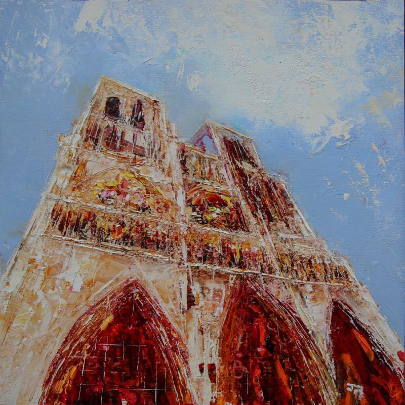 Painting Notre Dame de Paris by Reymond Pierre | Painting Figurative Oil Urban