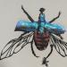 Gemälde Insecte #1 von Atalanta Vanessa | Gemälde Natur Tiere Pappe Papier