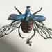 Peinture Insecte #1 par Atalanta Vanessa | Tableau Nature Animaux Carton Papier