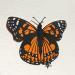 Gemälde Papillon #2 von Atalanta Vanessa | Gemälde Natur Tiere Pappe Collage Papier