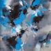 Peinture Blue and black par Virgis | Tableau Abstrait Minimaliste Huile