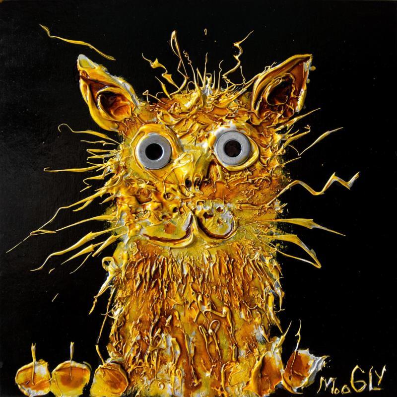 Painting RICTUS by Moogly | Painting Raw art Acrylic, Cardboard, Pigments, Resin Animals
