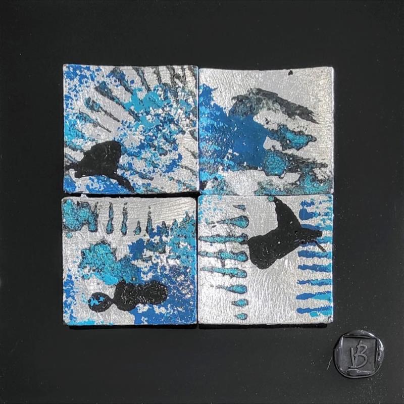 Painting Toronto by Bauquel Véronique | Painting Abstract Acrylic, Gluing, Resin, Silver leaf, Wood Minimalist, Pop icons