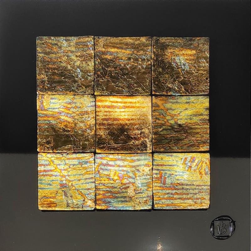 Painting Las Vegas by Bauquel Véronique | Painting Abstract Minimalist Wood Metal Gluing Resin