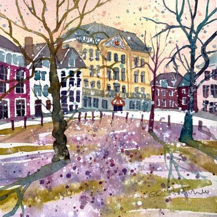 Painting NO.  2402 THE HAGUE HOTEL DES INDÈS SPRING by Thurnherr Edith | Painting Subject matter Watercolor Urban