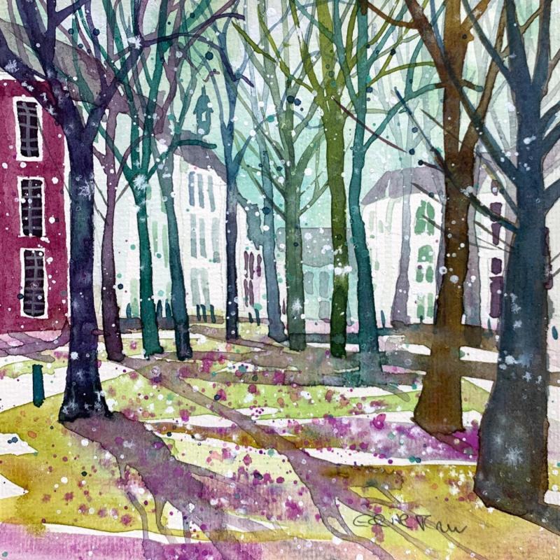 Painting NO.  2404 THE HAGUE LANGE VOORHOUT SPRING by Thurnherr Edith | Painting Subject matter Urban Watercolor